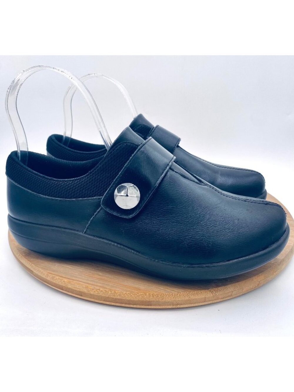 Alegria Danni Shoes Womens 8 38 Black Leather Comfort Flats Minimalist